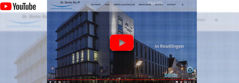 Dr. Dieter Ruoff, Fachzahnarzt f�r Kieferorthop&auml;die