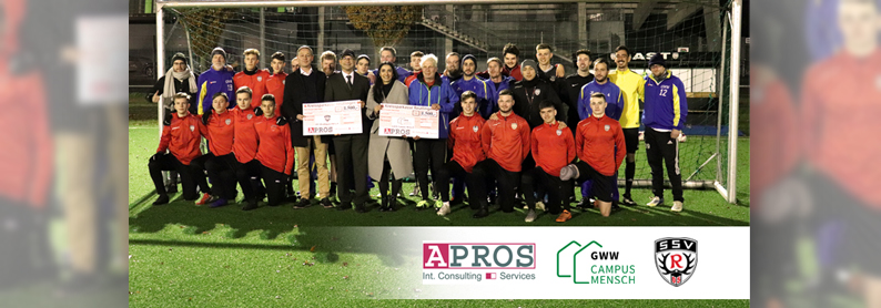 APROS Spende 3.000 Euro f&uuml;r sportliche Inklusionsarbeit SSV Reutlingen und Campus Mensch