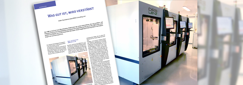 SMT Magazin berichtet. Ernst Lenz Maschinenbau. Fachartikel Volker Feyerabend