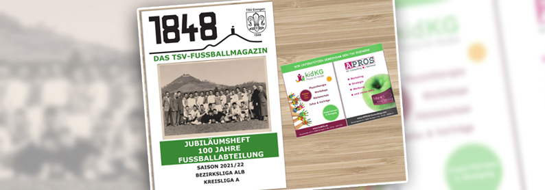 TSV Eningen. APROS mit kidKG im Jubil&auml;umsheft